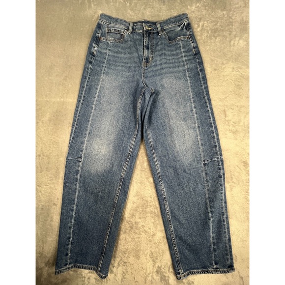Old Navy Denim - Old Navy High-Rise Barrel Leg Jeans Womens 10 31x28 Parisian Smart Casual Trendy